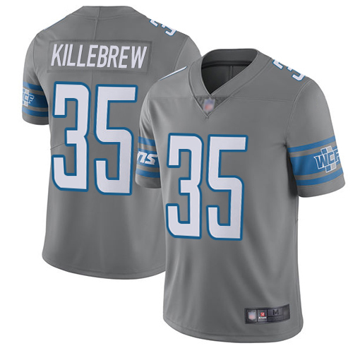 Detroit Lions Limited Steel Men Miles Killebrew Jersey NFL Football #35 Rush Vapor Untouchable->detroit lions->NFL Jersey